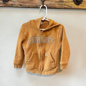 Carhartt Full Zip Logo Spell out Hoodie- Size 3T